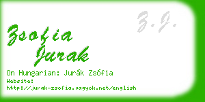 zsofia jurak business card